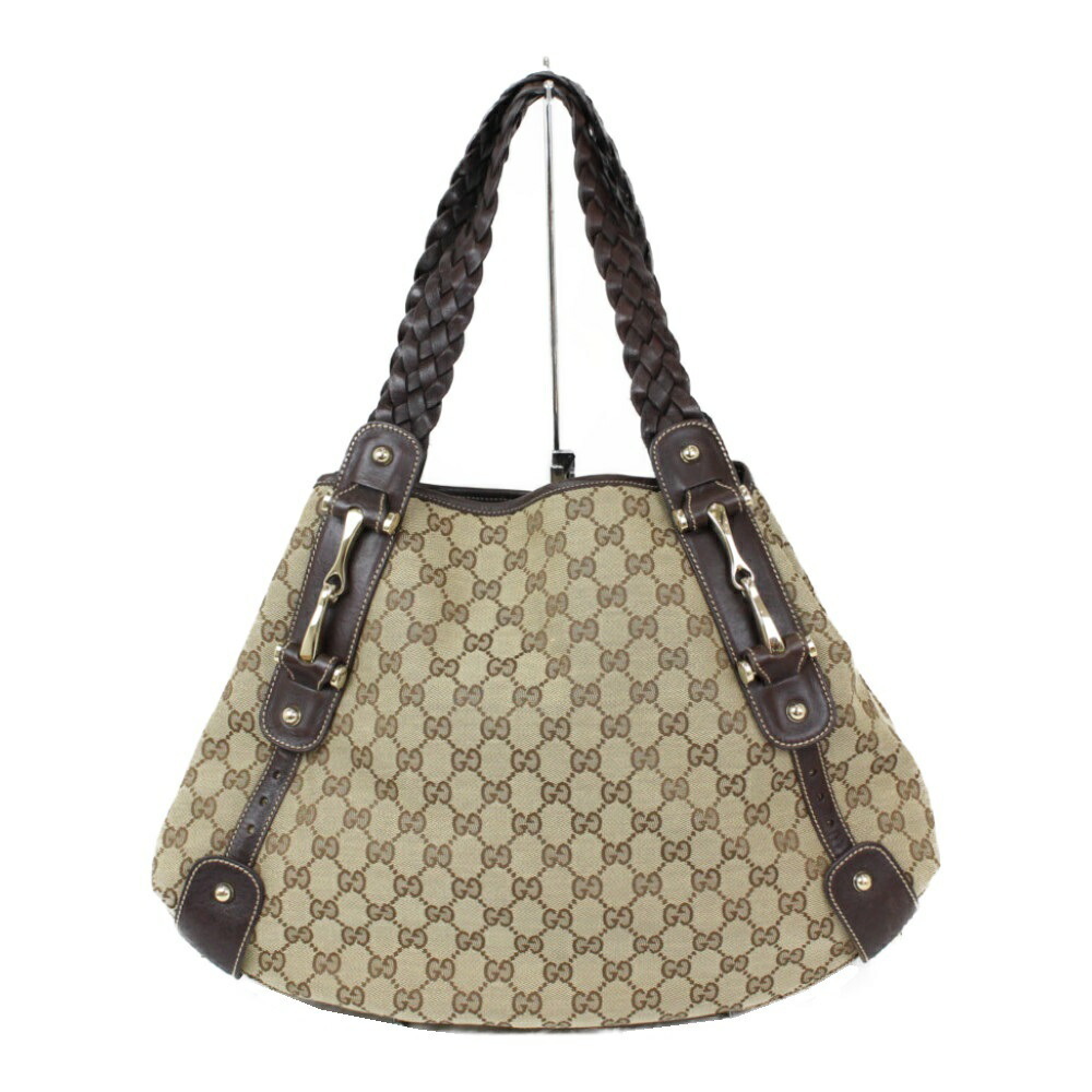Gucci Horsebit Beige classic Bag Brown Tote GG Tan handbag Canvas